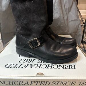 Frye Veronica “Shortie” black leather boots size 7.5